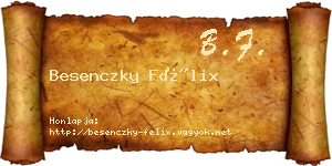 Besenczky Félix névjegykártya